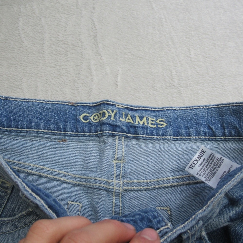 Cody James Jeans Mens 31x31 Light Wash Denim Flared Boot Cut Work Relax Wide Leg - Picture 4 of 15